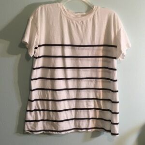 White and Black/Navy Crewneck T-Shirt